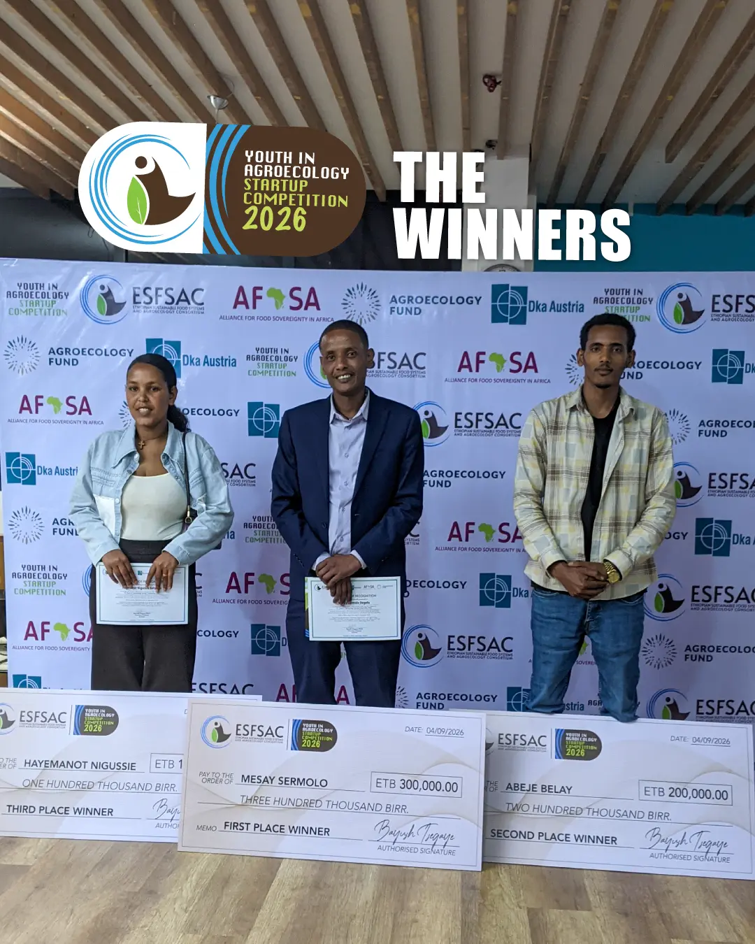 Winners of the Youth in Agroecology Startup Competition